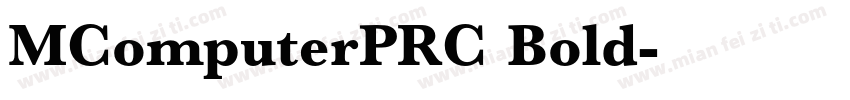 MComputerPRC Bold字体转换